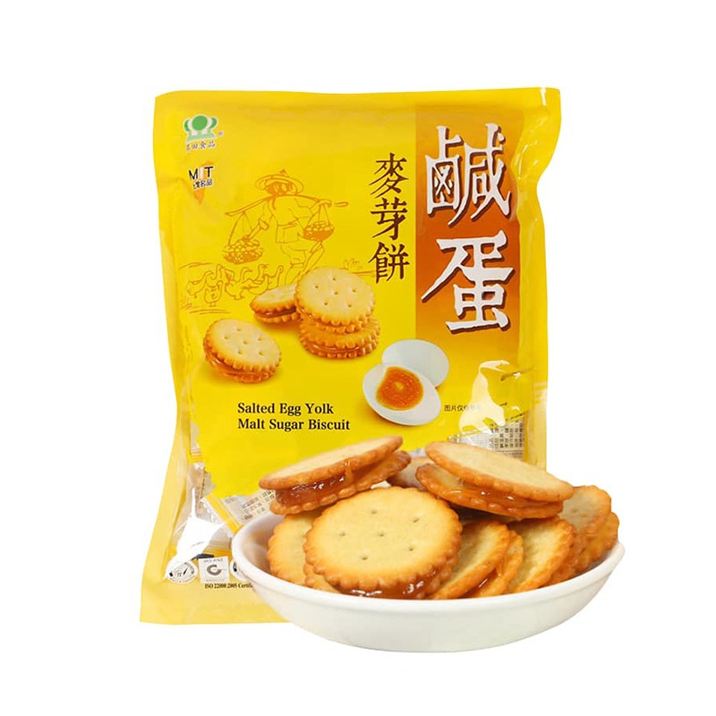 Bánh Quy Trứng Muối Đài Loan Salted Egg Yolk Malt Sugar Biscuit Gói 180g