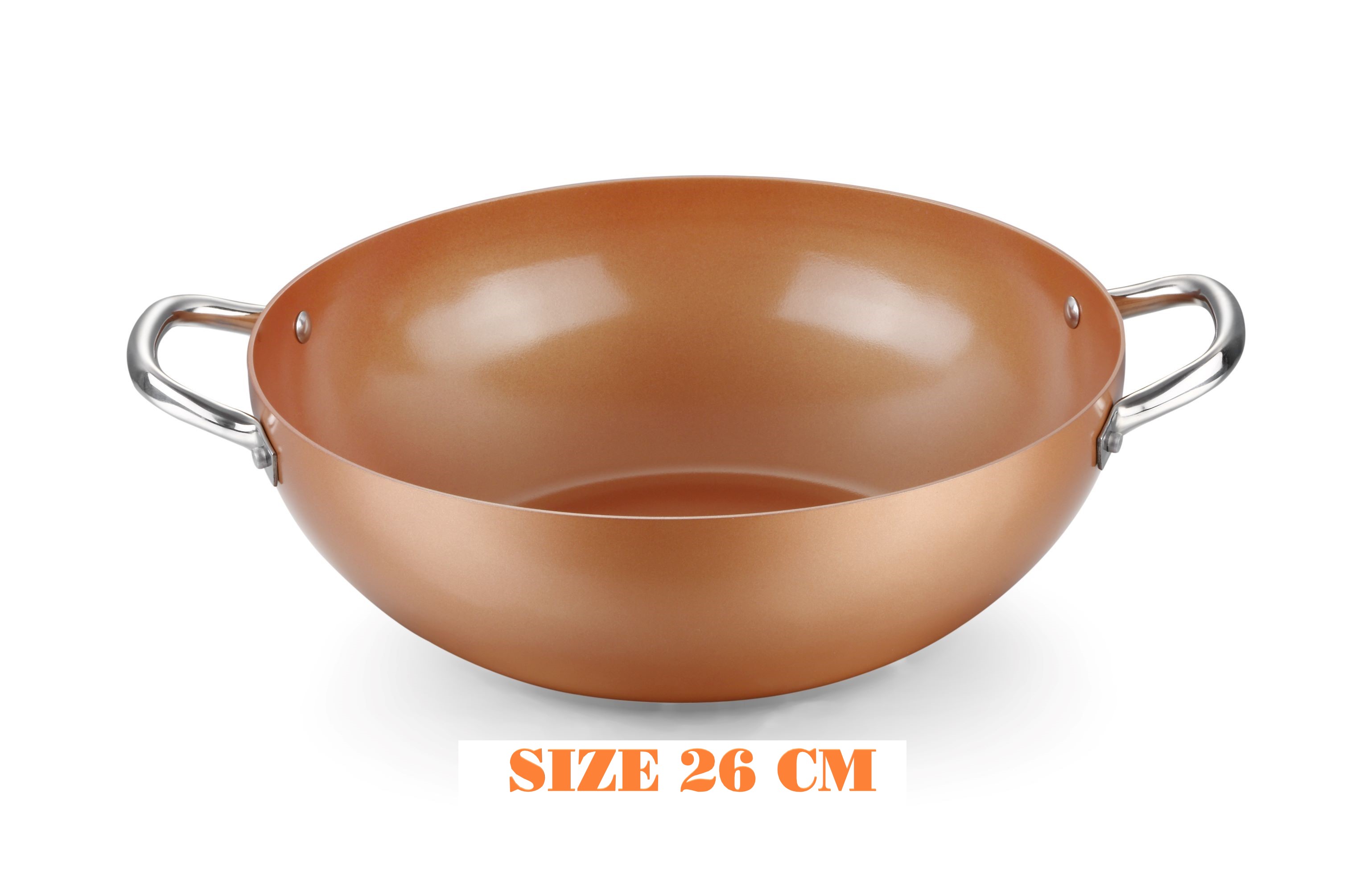Chảo xào super chef h.kim tráng men đáy từ 28cm, loại 2 quai - shop jerry.superchef