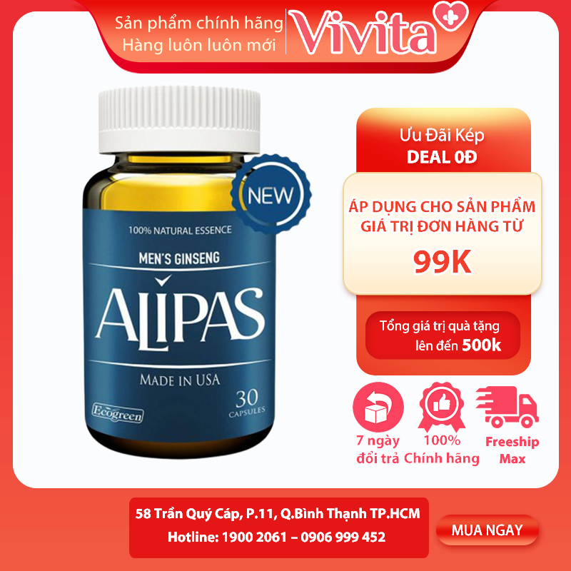 Sâm alipas platinum hộp 30 viên