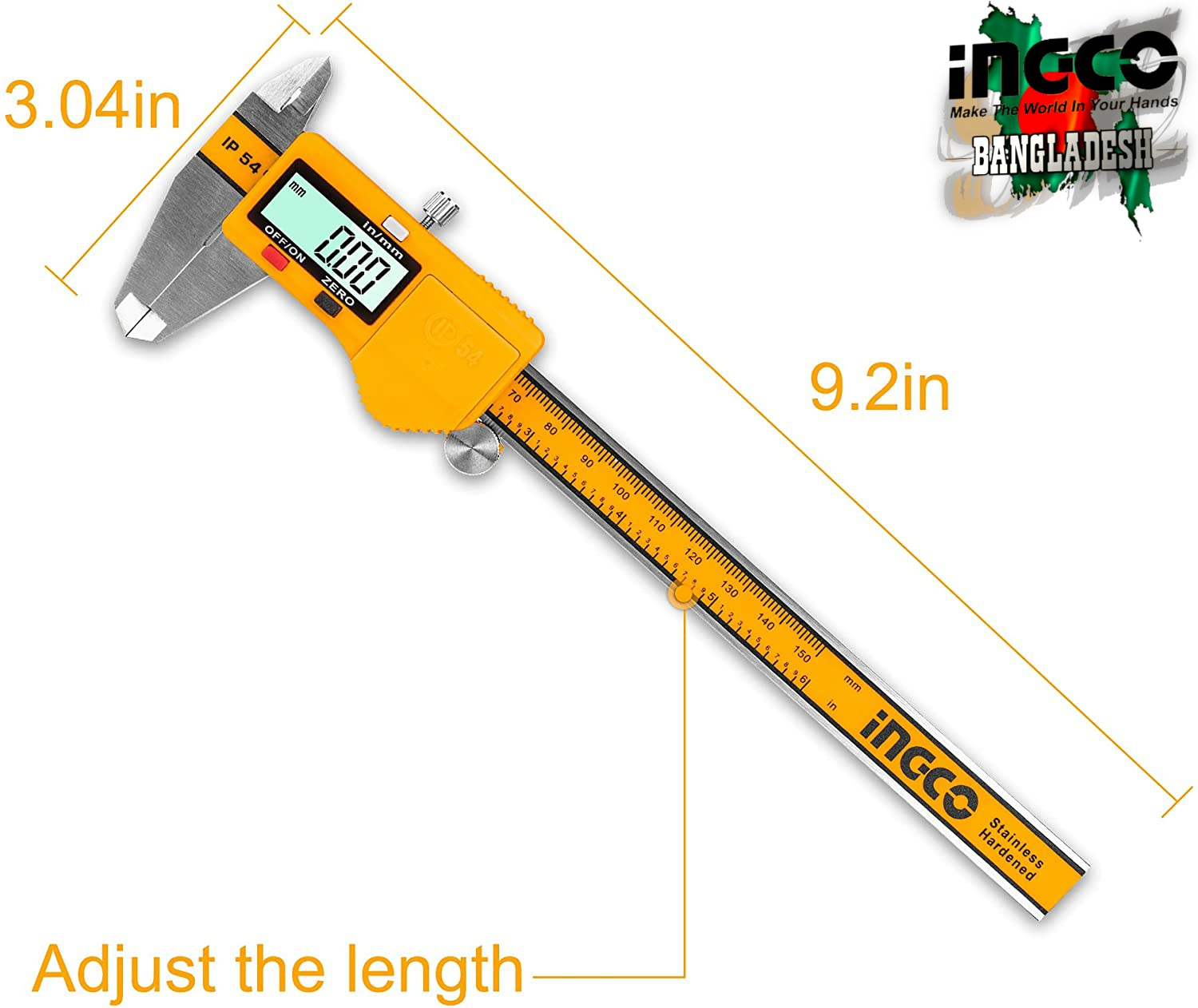 Digital Vernier Caliper 8" Ingco hdcd28200 1 Digital Vernier Caliper 8" Ingco hdcd28200