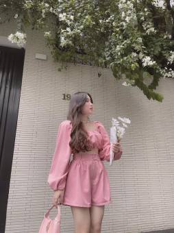 SÉT BỘ THUN CITI TAY DÀI CỔ VUÔNG XINH SẮN