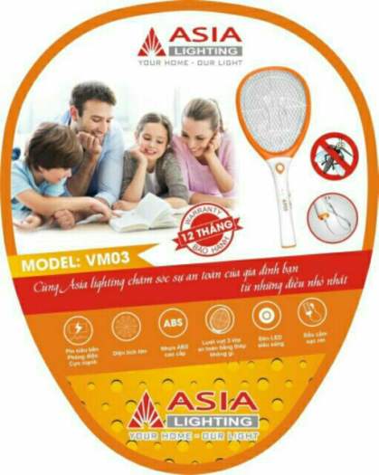 Vợt bắt muỗi mới asia lighting HÀNG SẢN XUẤT( NÓI KHÔNG VỚI HÀNG TRUNG QUỐC) - VM 03