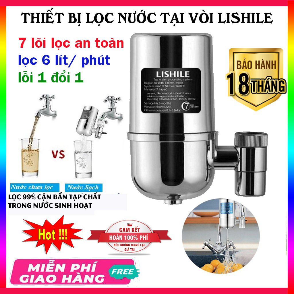Máy lọc nước tại vòi 7 lớp lọc Lishile Cao cấp, thiết bị lọc nước tại vòi,lọc nước tại vòi dùng để uống, sinh hoạt,lọc nước giếng khoan