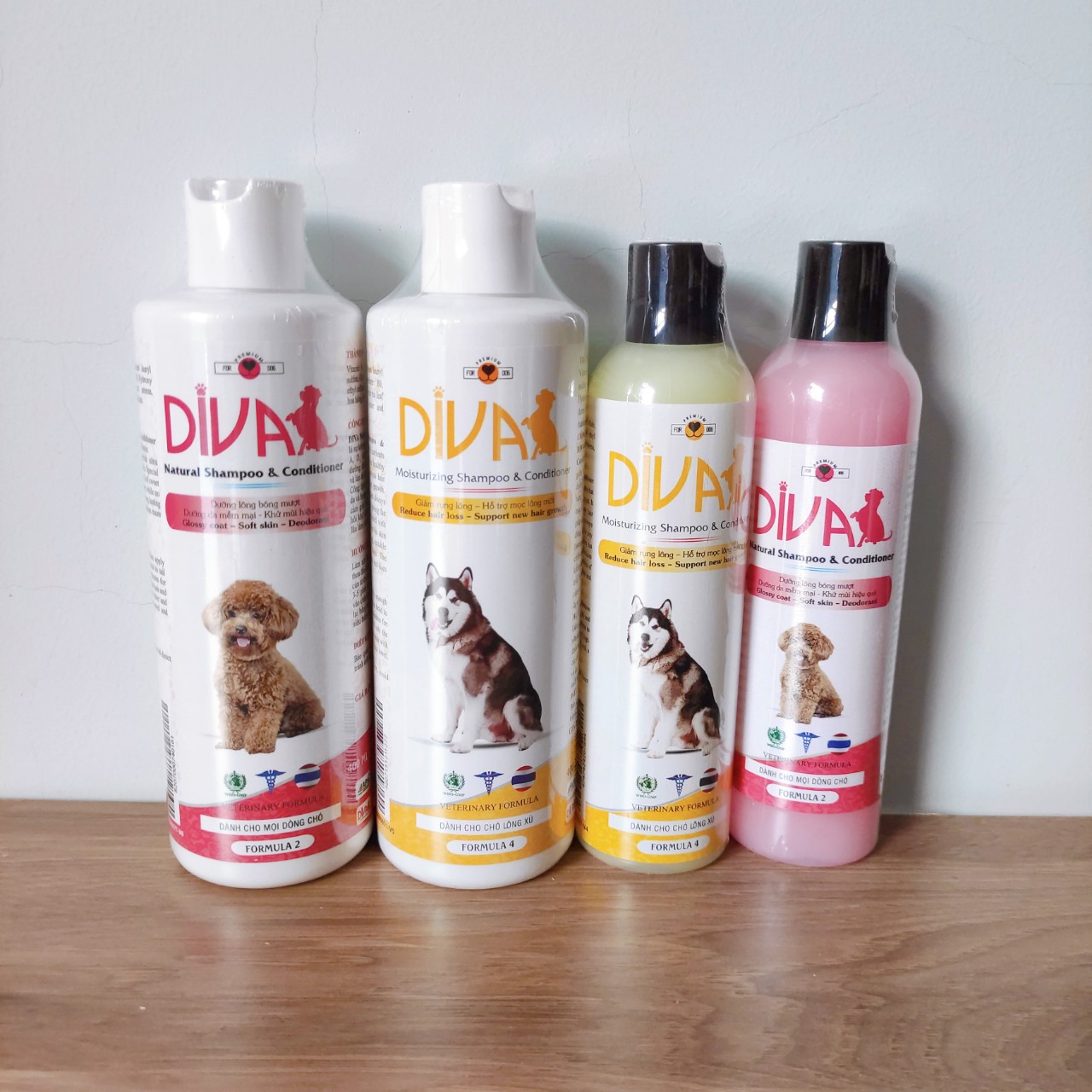 Sữa tắm cho chó diva giảm rụng, dưỡng lông bóng mượt