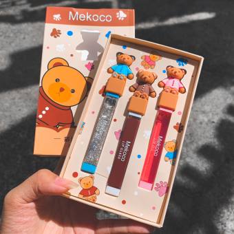 Set trang điểm Mekoco gồm son môi + son dưỡng + nhũ mắt