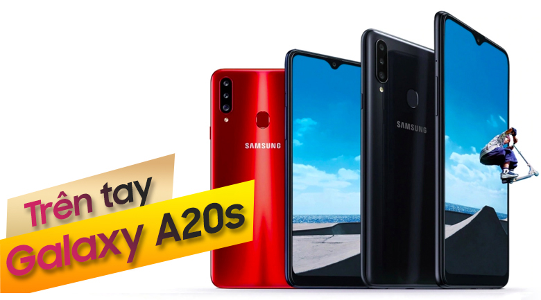 Điện thoại samsung galaxy a20s 2sim ram 4g rom 64g, máy chính hãng, cày pubg/liên quân/free fire chất
