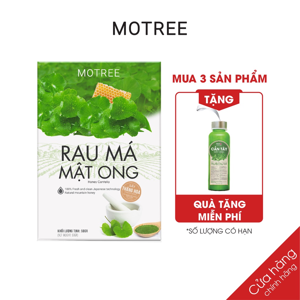 Bột rau má mật ong MOTREE sấy thăng hoa công nghệ Nhật Bản hộp