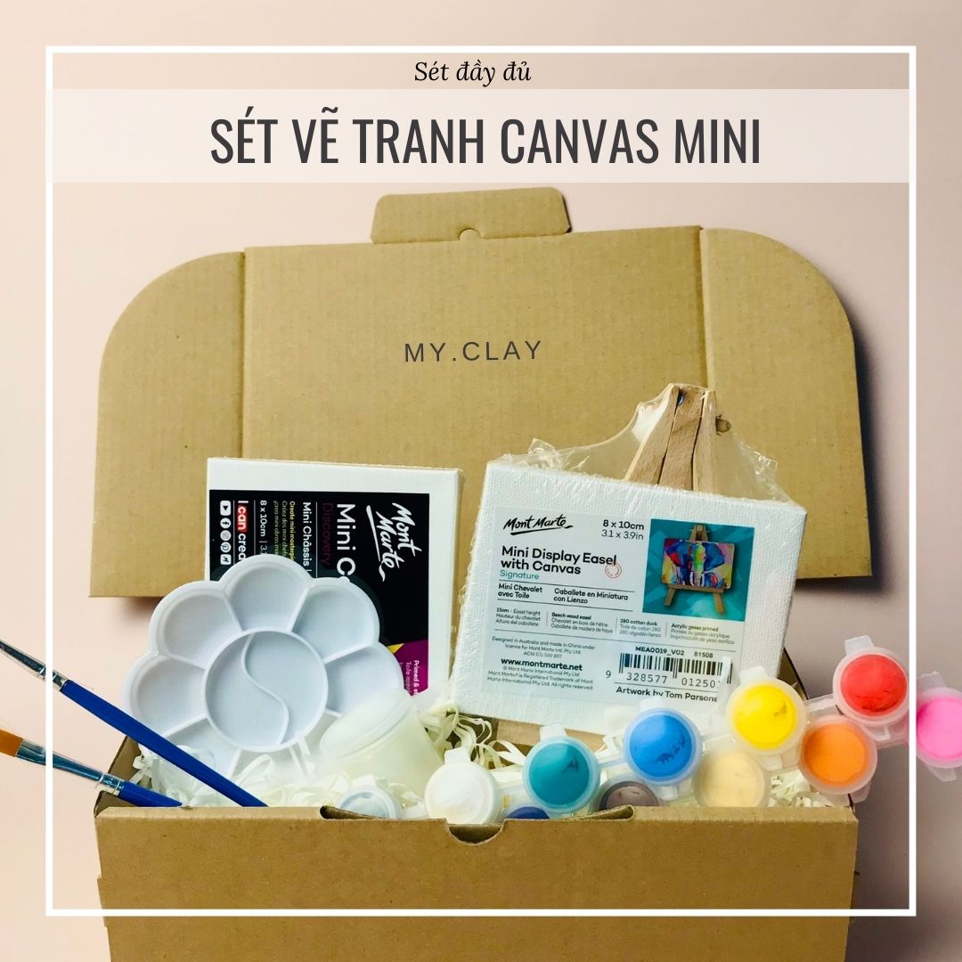 Bộ Vẽ tranh canvas mini MONT MARTE cho người mới bắt đầu