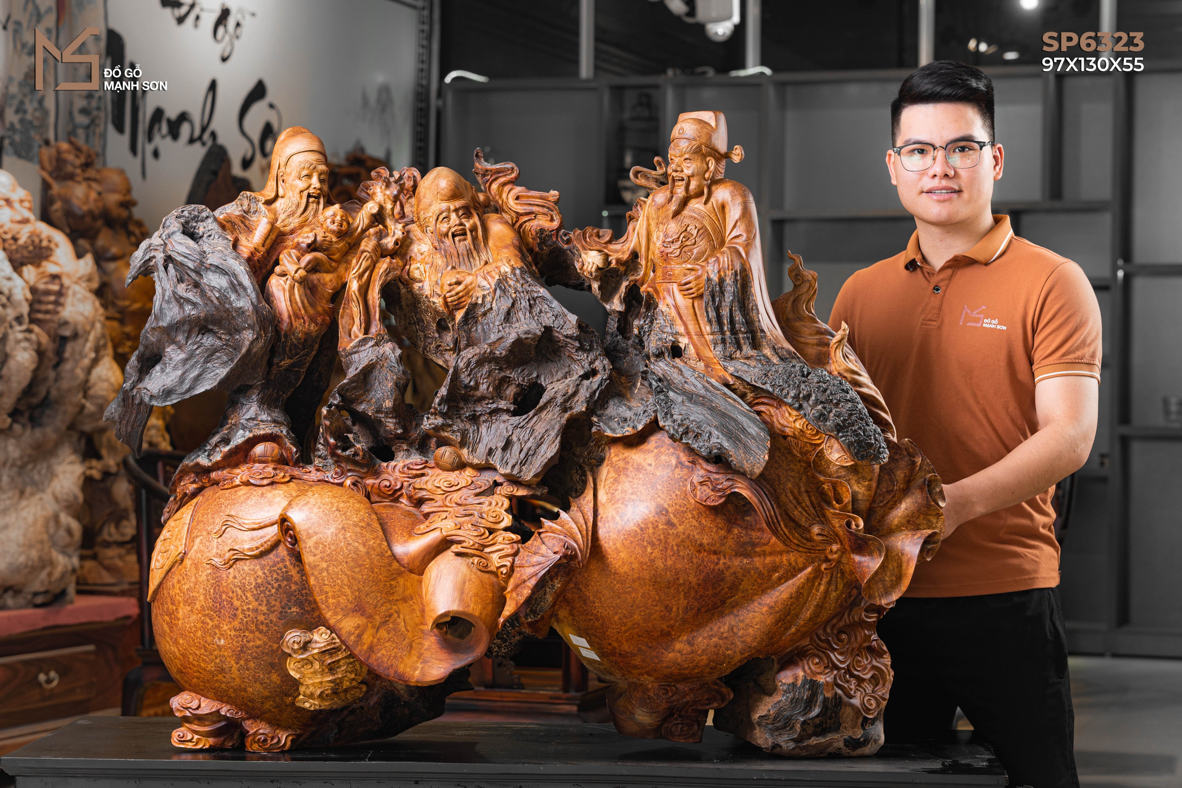 Tượng gỗ tam đa