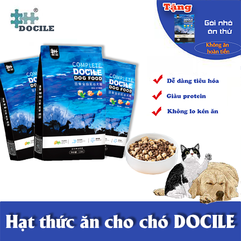 Hạt khô cho chó Docile hương vị mới| thức ăn cho chó| Hạt cho chó