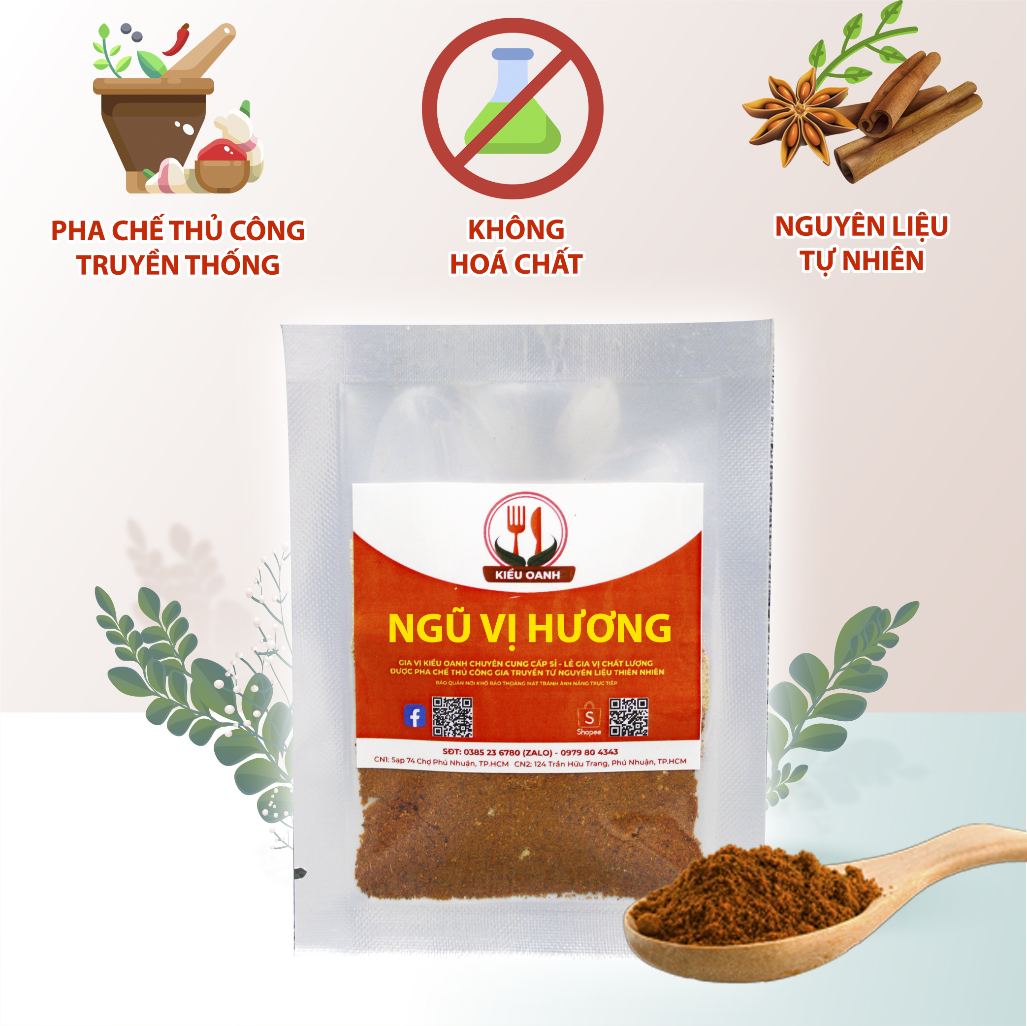 Bột ngũ vị hương nguyên chất loại đặc biệt làm thủ công
