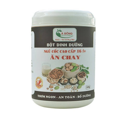 BỘT NGŨ CỐC 16 LOẠI HẠT CHO NGƯỜI ĂN CHAY CAO CẤP Á ĐÔNG (Hộp 500G) - CUNG CẤP DINH DƯỠNG CẦN THIẾT CHO CƠ THỂ