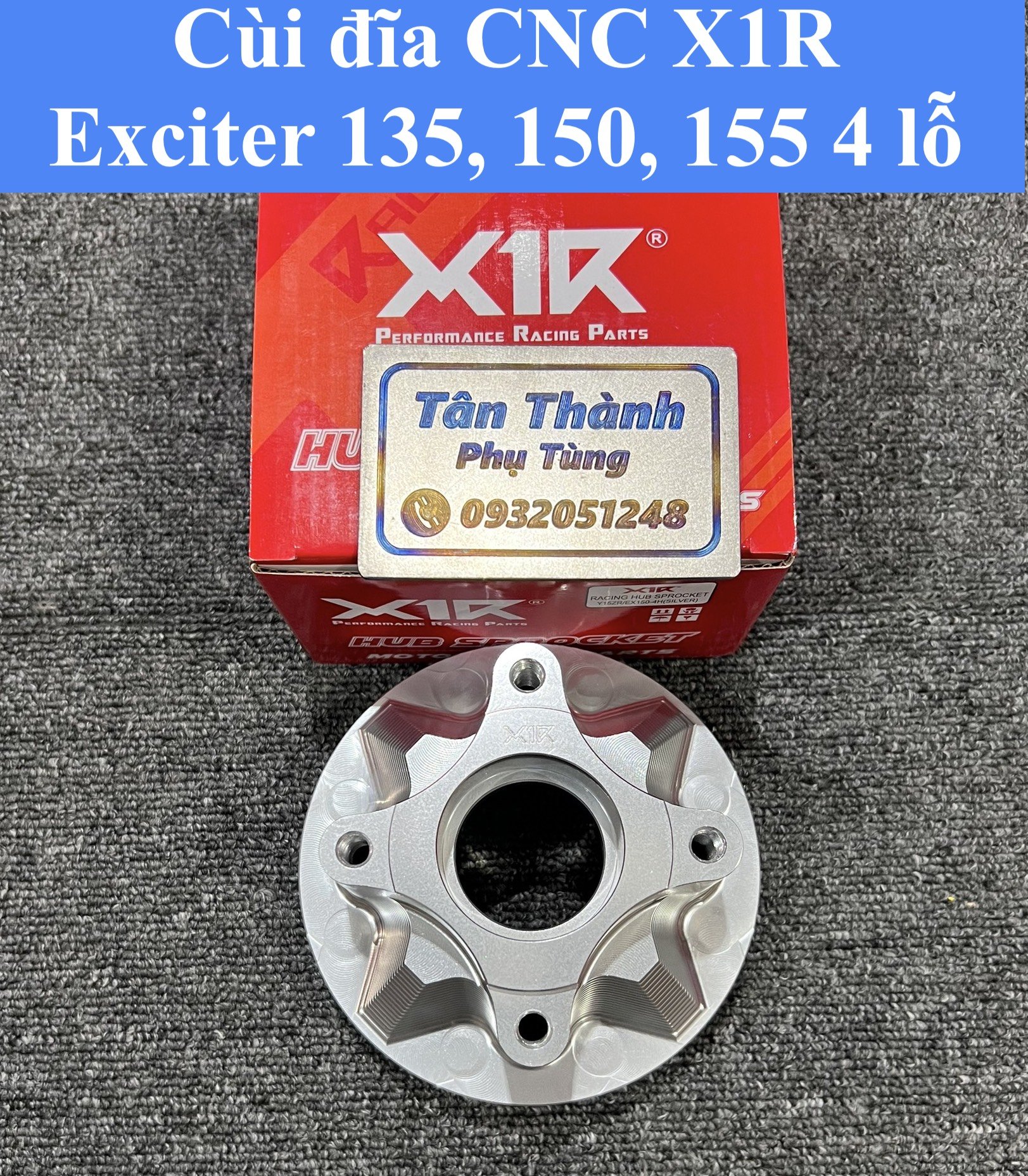 Cùi đĩa cnc x1r exciter 135, exciter 150, 155 4 lỗ chính hãng