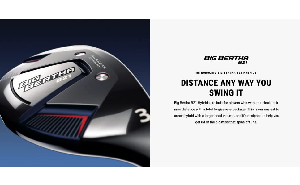 Callaway Big Bertha B21 LEFT HANDED REGULAR FLEX Graphite 3 Hybrid Club · v10
