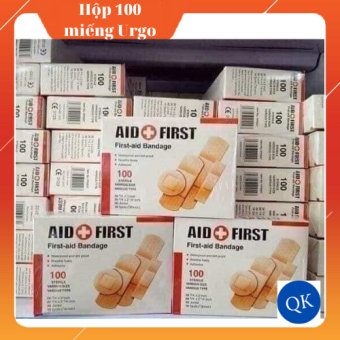 hộp 100 miếng dán vết thương, miếng dán,ơ gâu,băng gạc vết thương