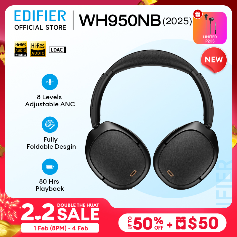 EDIFIER WH950NB(2025) Wireless Bluetooth -49db Noise Cancelling