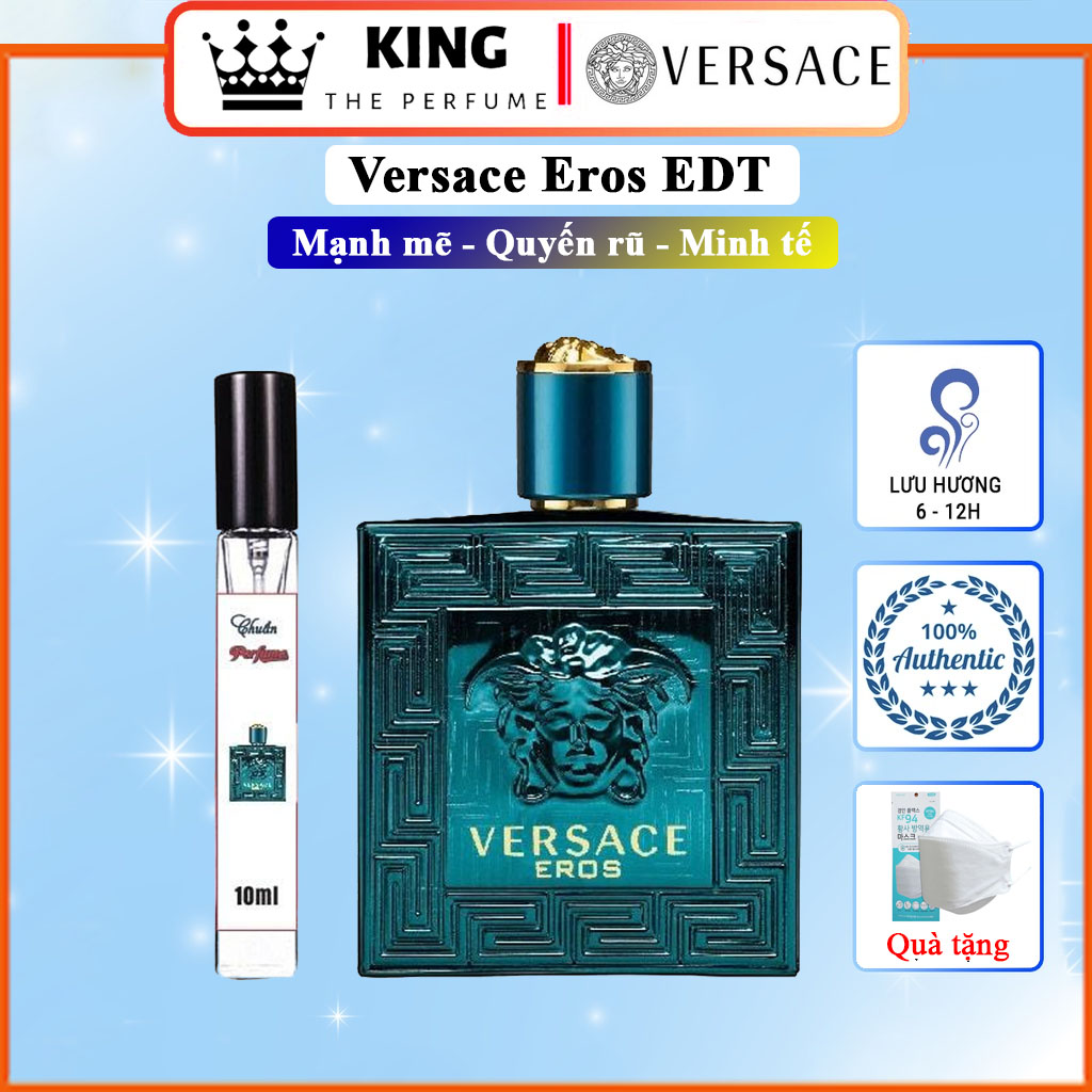 Nước hoa nam cao cấp versace eros edt - chai chiết 5-10-20ml