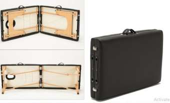 Giường spa gấp gọn vali - Giường massage gấp gọn chân gỗ