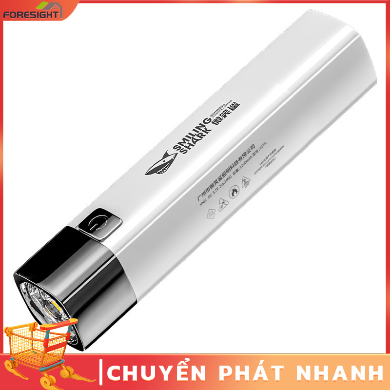 Đèn pin mạnh abs đèn pin nhỏ ngoài trời sạc usb, đèn pin chiếu sáng gia đình cầm tay đi bộ