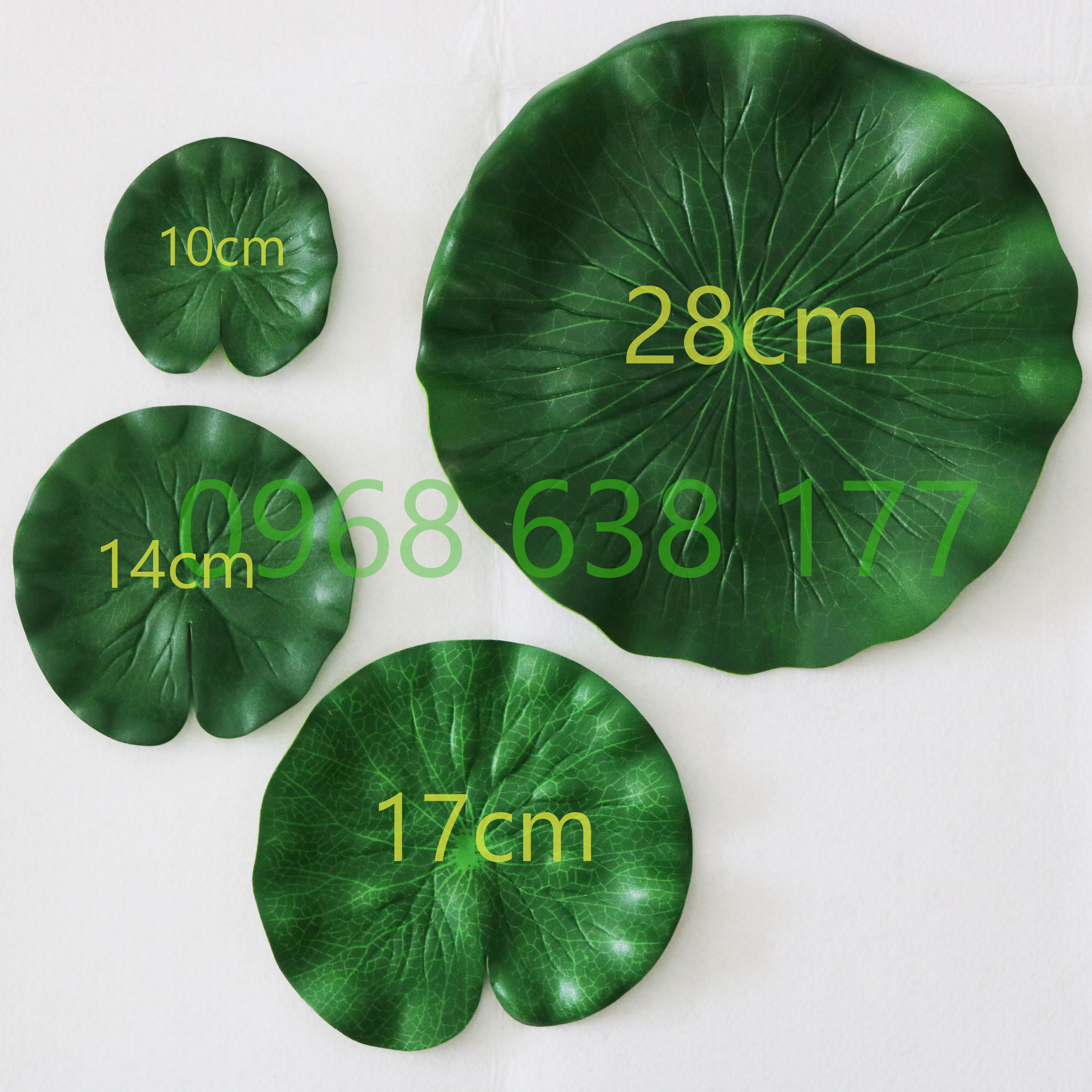 Combo lá sen giả thả nổi trang trí bể cá