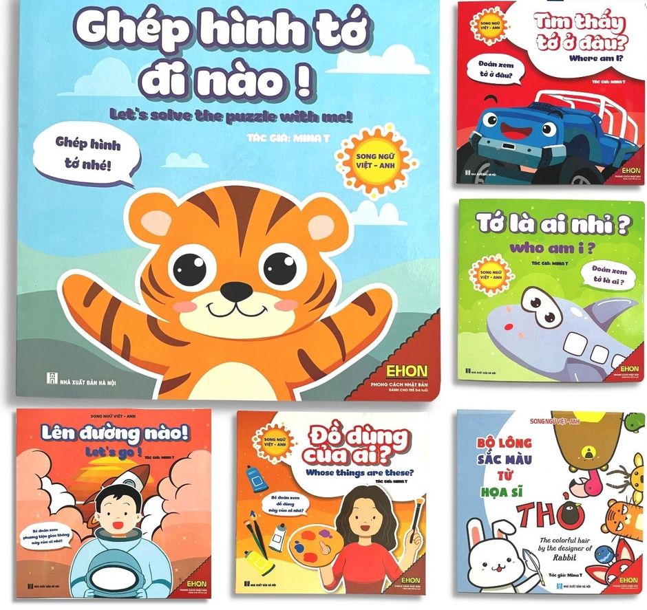 Sách truyện tranh Ehon - Combo 6 cuốn Ehon Màu sắc, Ehon Hình khối, Ehon Nhận biết - Nhà sách Học Liệu