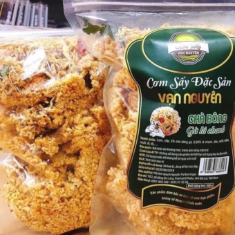 Cơm Cháy chà bông gà lá chanh - Cơm Sấy VẠN NGUYÊN - Đặc sản Gia Lai - gói 500g