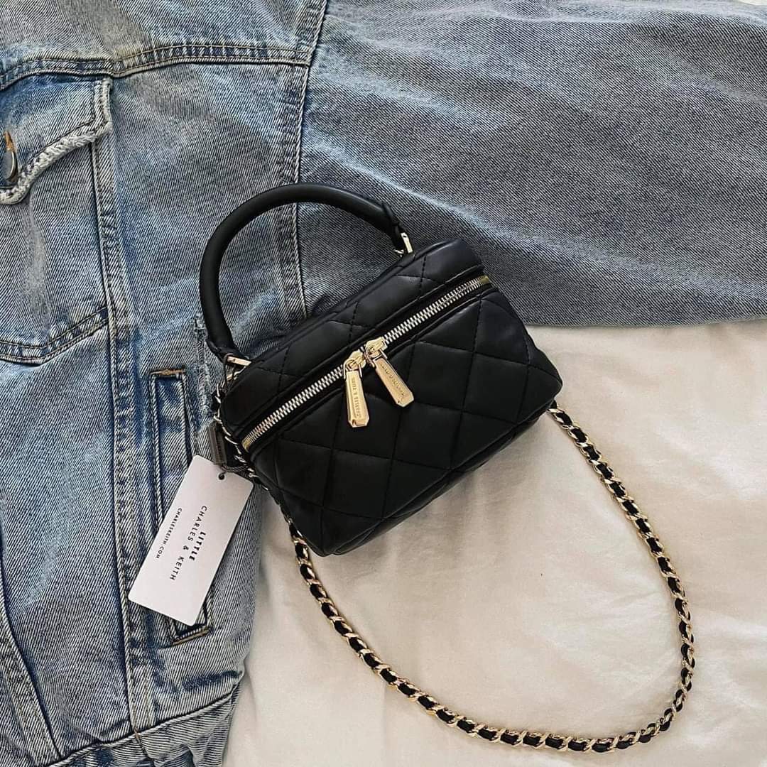 Túi CNK New Arrival Cốp 2 Tia Kéo Quai Cầm Tay - Đeo Chéo Trẻ Trung Fullbox nguyên Seal (Auth Tuồn(