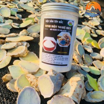 Tinh bột nghệ đen (nga truật) nguyên chất chữa dạ dày, xay lọc thủ công từ nghệ đen tươi, khô thái lát già, dược tính cao
