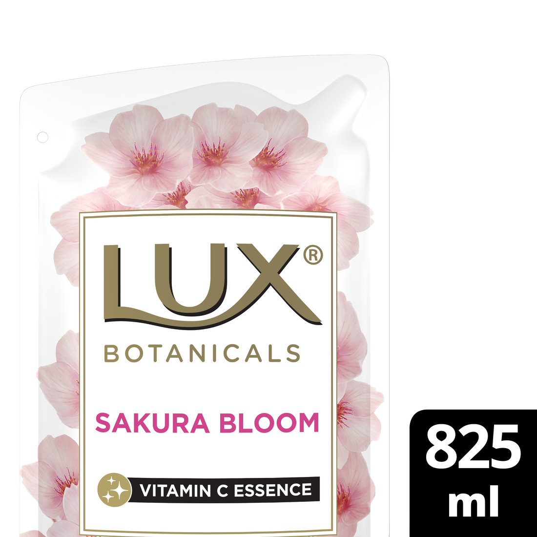Lazada Indonesia - Lux Botanicals Sabun Mandi Cair Refill Body Wash Sakura Bloom With Vitamin C Essence 825Ml