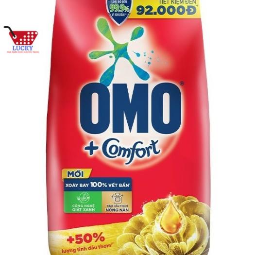 Bột giặt Omo Comfort 5,3Kg Tinh Dầu Thơm Nồng Nàn + Tặng túi nước giặt Omo Matic 500g