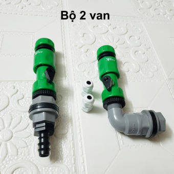 Bộ khớp nối nhanh ống mềm 12 + 14 có van chế in out lọc phụ bể cá, thuỷ sinh bằng thùng nhựa, ống nhựa PVC