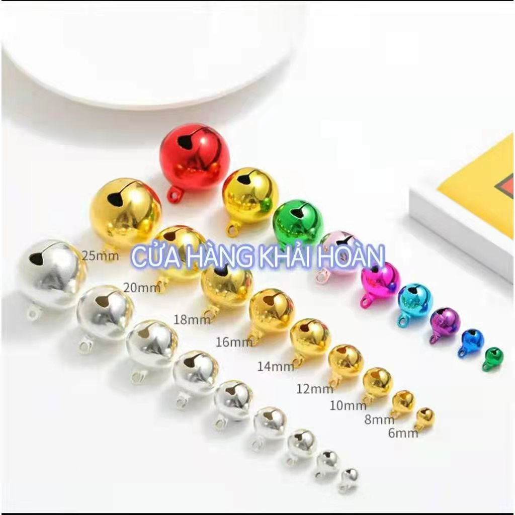 Sét 10 Chuông dúng gắn vòng cổ thú cưng mix màu