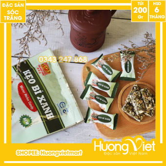 Kẹo bí xanh Tân Huê Viên thơm ngon giòn ít ngọt 200gr