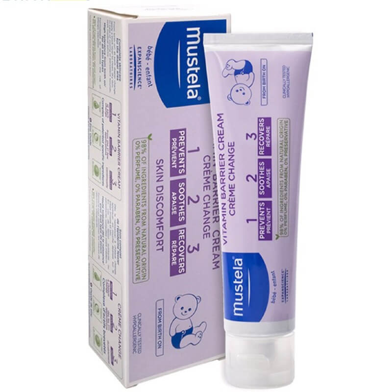 Mustela 1-2-3 Vitamin Barrier Cream 100ml for All Skin Types