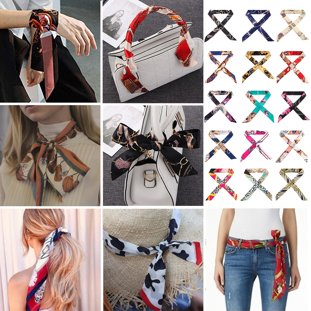 Fashionable Silk Scarf Tie Bag Handle Mini Ribbon Scarf for Women - China  Scarf and Silk Scarf price