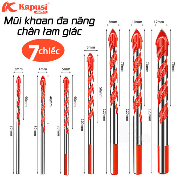 Mũi khoan đa năng nhật kapusi mũi khoan gỗ khoan sắt khoan inox cao cấp kích thước 6mm,8mm,10mm,12mm