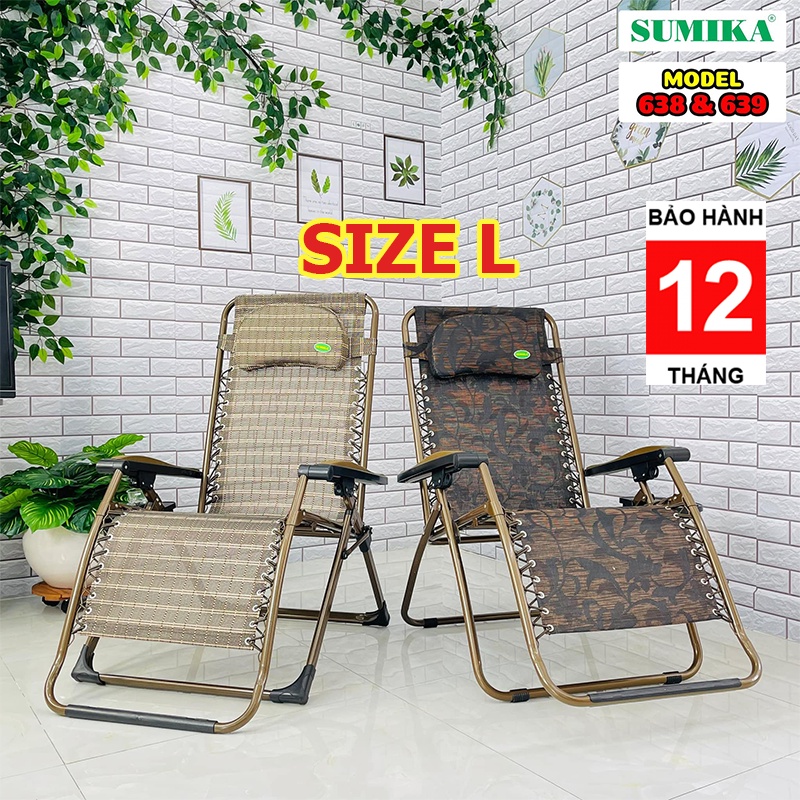 Ghế tựa lưng, ghế thư giãn Sumika hạng sang SK638/SK639, Bề rộng ghế lớn, Ghế bố, ghế văn phòng công nghệ Nhật Bản- Chắc Chắn Và bền Bỉ - BH 12 tháng - Luôn có phụ kiên thay thế