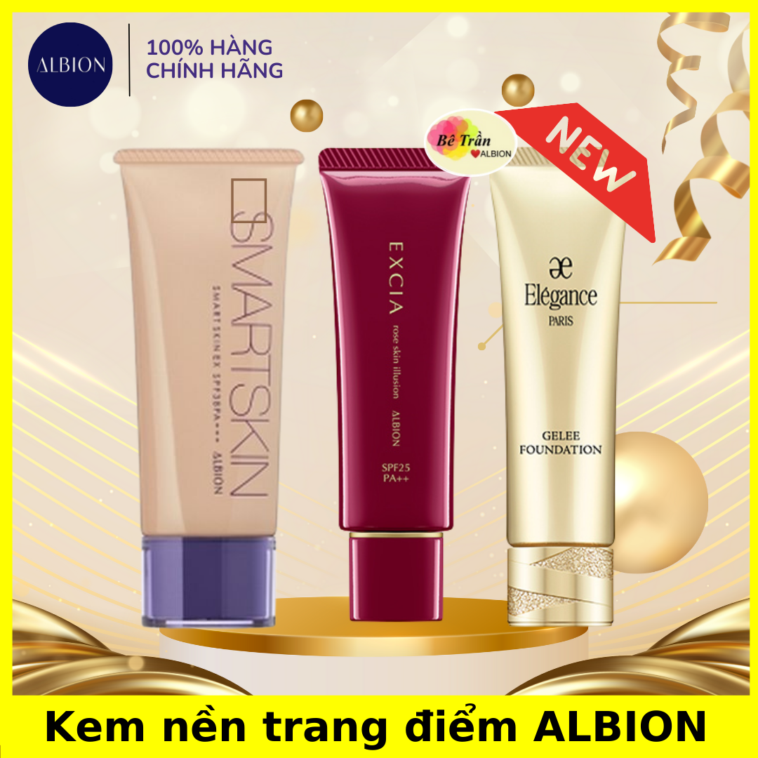 Kem nền trang điểm Excia Rose Skin Illusion và Smart Skin Ex
