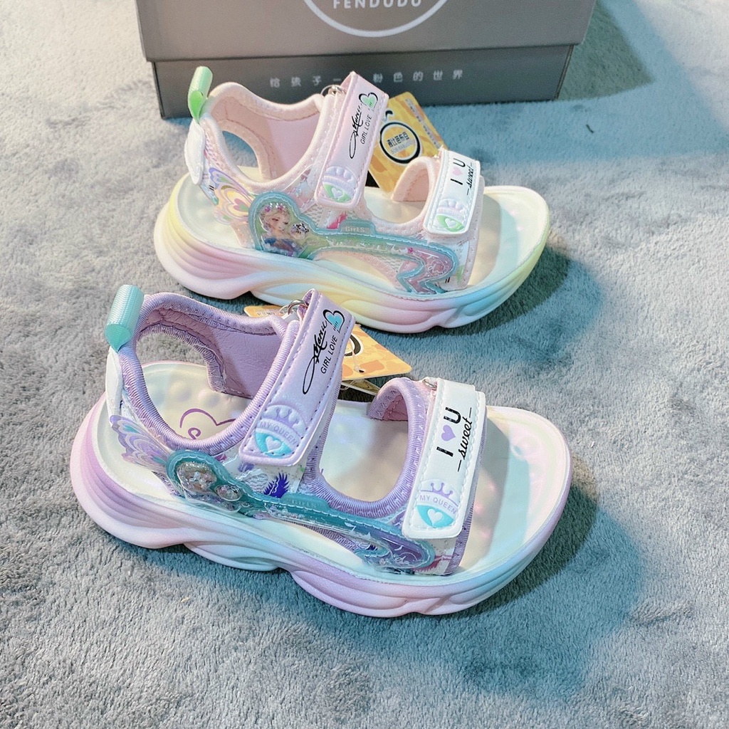 Sandal bé gái - Sandal elsa Quảng Châu mã mới dễ thương cho bé SA415