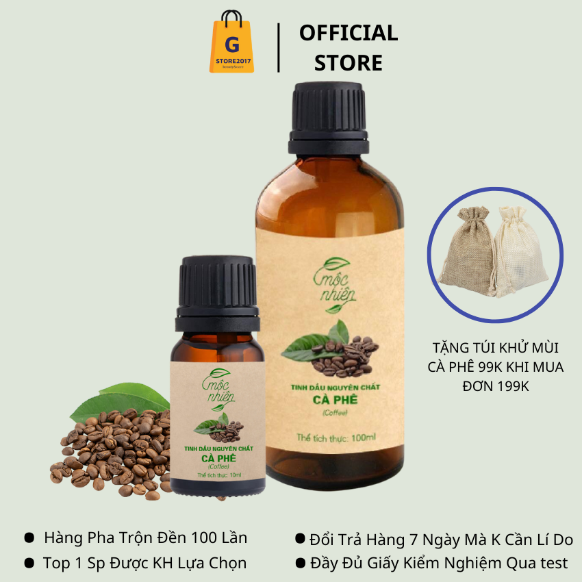 Tinh Dầu Cà Phê Cao Cấp Mộc Nhiên Chính Hãng 10ml 100ml Chai Xịt & Treo Oto Tinh Dầu Cafe Nguyên Chất Xông Thơm Phòng Ngủ Khuếch Tán Đuỗi Muỗi Khử Mùi Treo Xe Oto