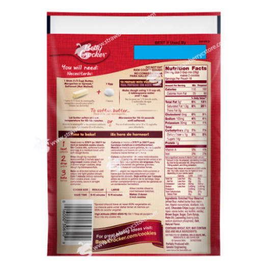 Bột Làm Bánh Cookie Pha Sẵn Betty Crocker Chocolate Chip Cookie Mix (Gói 496gr, 17.5 Oz.) - Mỹ