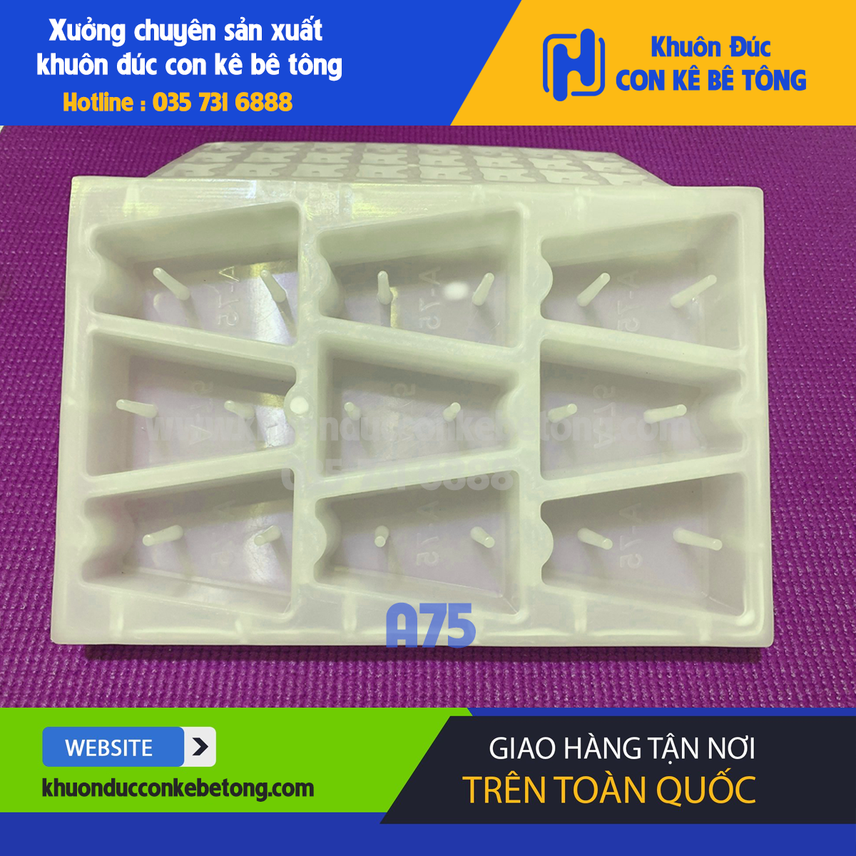 Khuôn đúc con kê bê tông a75