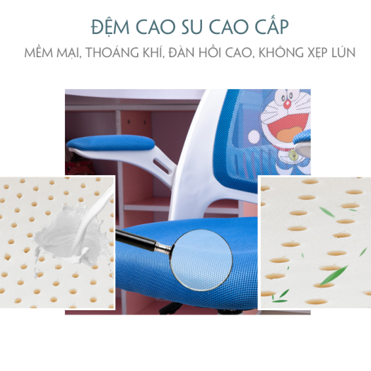 Ghế học sinh Chống Cận Chống Gù nam nữ Hello Kitty, ghế xoay học sinh đệm cao su non có tựa lưng, Vải sợi nano cao cấp chống xẹp lún, thoáng khí, Có thể điều chỉnh độ cao chân gác, chiều cao ghế, nhiều màu tại WinwinX