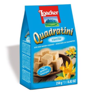 Bánh xốp Loacker Quadratini Vanilla 250g
