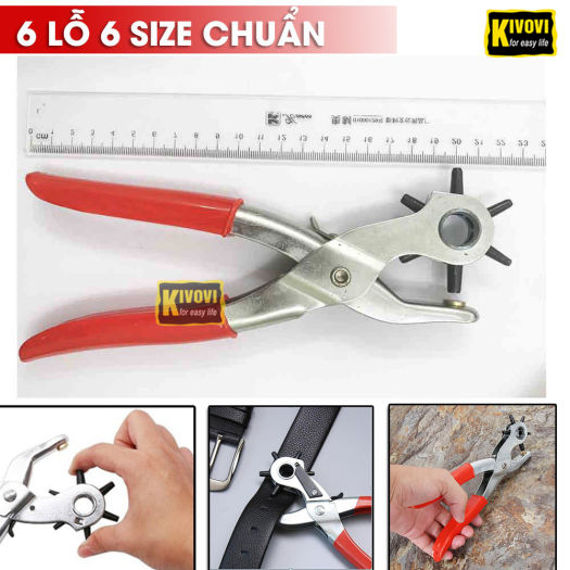 Kềm Bấm Lỗ Thắt Lưng/ Kìm Bấm Lỗ Dây Nịt - Kìm Bấm Lỗ Dây Đồng Hồ - Kìm Đục Lỗ Thắt Lưng / Đồ Bấm Lỗ Tròn Đục Lỗ Khoen Đa Năng Cầm Tay - Kivovi