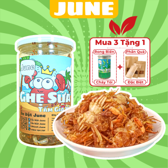 Ghẹ sữa rim xóc gia vị hộp 250gr, đặc sản ghẹ sữa chiên giòn nhà làm siêu ngon, đồ ăn vặt June đỉnh của chóp