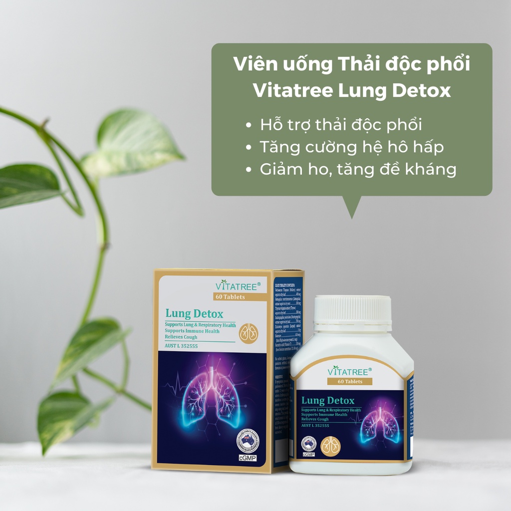 Vitatree Lung Detox Viên uống bổ phổi, Úc (60v)