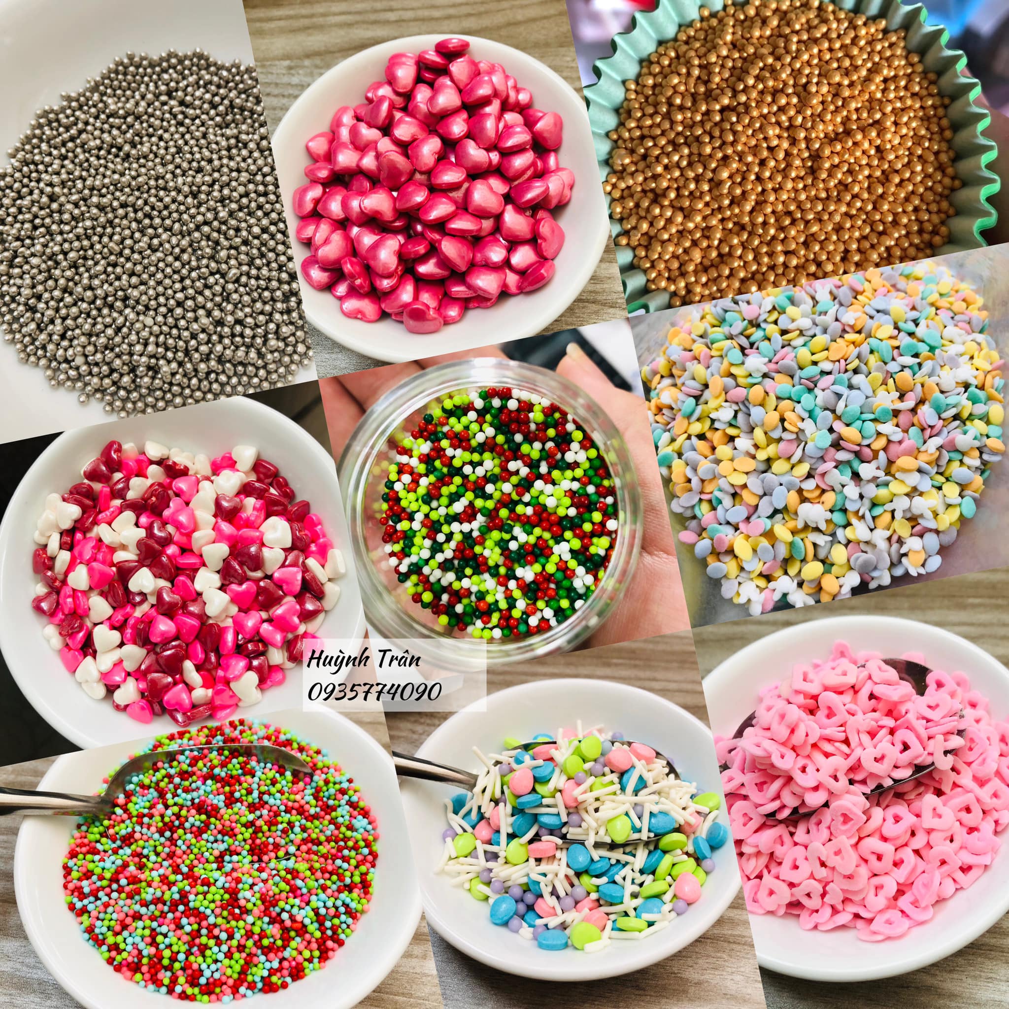 Cốm trang trí / bông đường trang trí - gói 10-50gr tùy mẫu