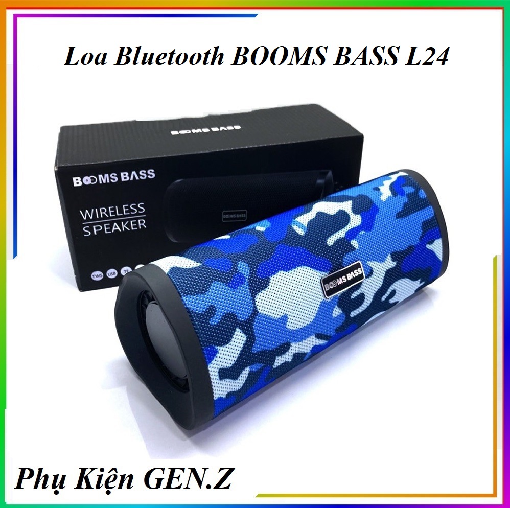Loa bluetooth mini boms bass l24, loa bluetooth bass mạnh, loa bluetooth karaoke, loa bluetooth mini bass mạnh chất lượng âm thanh hay sống động.