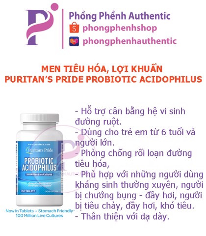Kẹo nhai bổ sung lợi khuẩn puritan